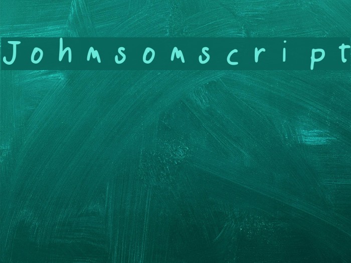Johnsonscript Font examples