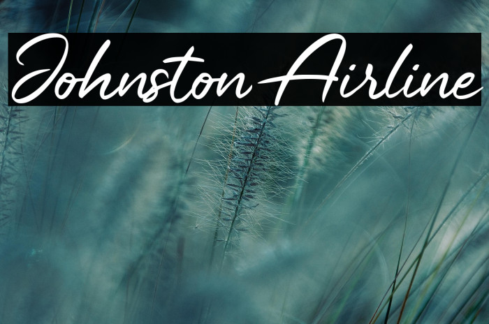 Johnston Airline Font examples
