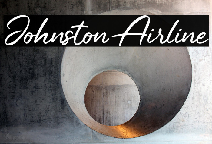 Johnston Airline Font examples