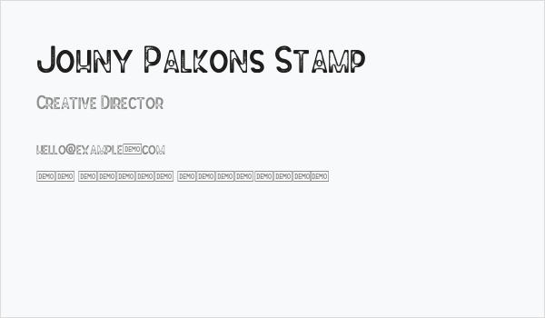 Johny Palkons Stamp Business Card