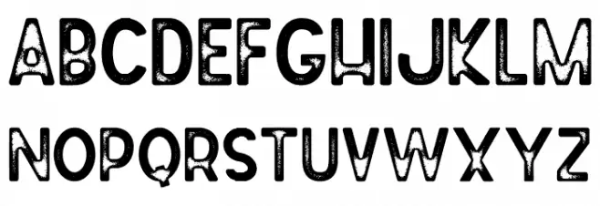 Johny Palkons Stamp Schriftart Kleinbuchstaben