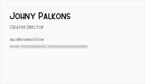 Johny Palkons Business Card