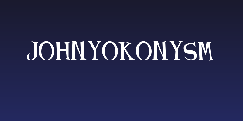 Johnyokonysm Social Header