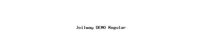 Joilway DEMO Regular  免费字体下载