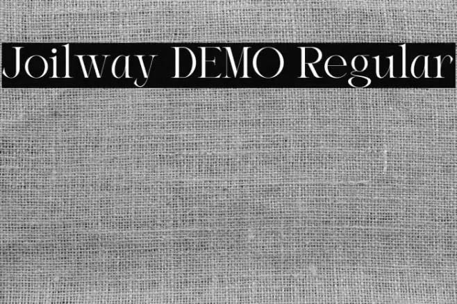Joilway DEMO Regular خط examples