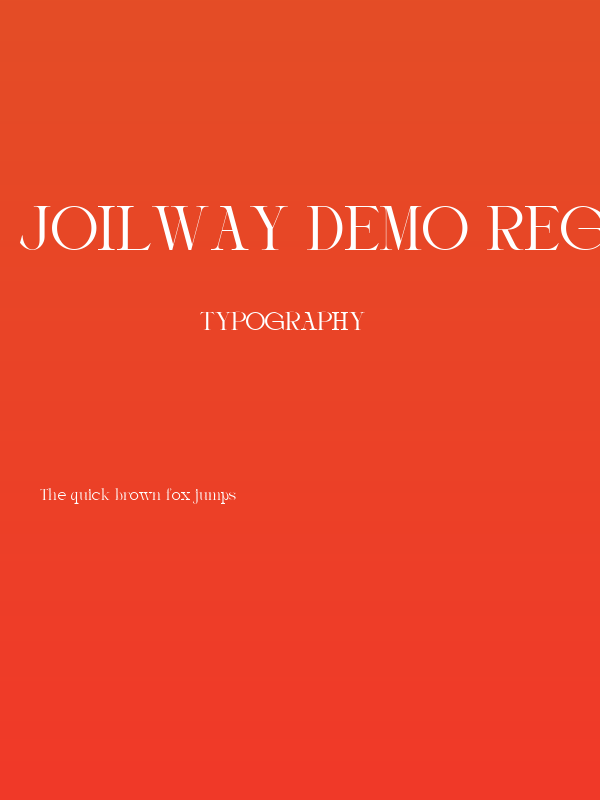 Joilway DEMO Regular Poster