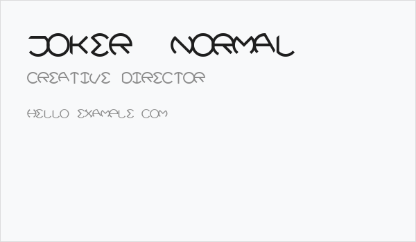 Joker  Normal Business Card