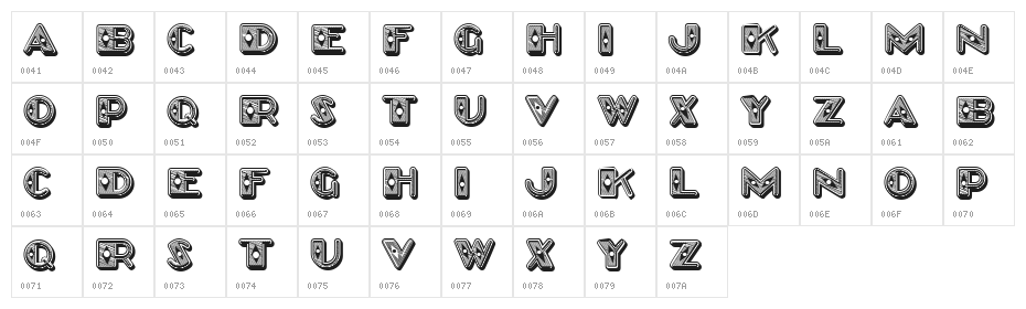 Joker Regular Character Map