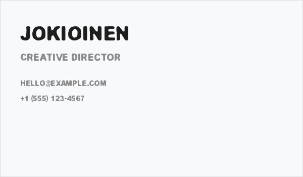Jokioinen Business Card