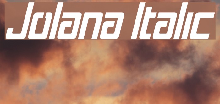 Jolana Italic Font examples