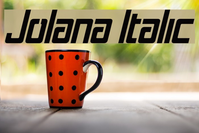 Jolana Italic Font examples