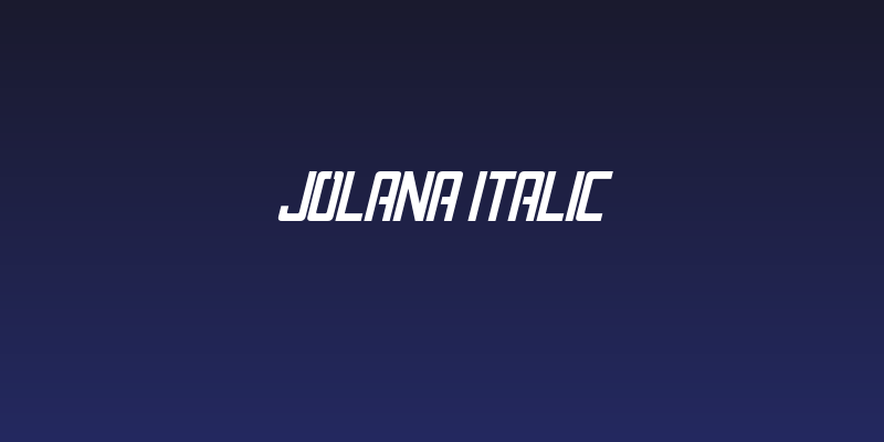 Jolana Italic Social Header