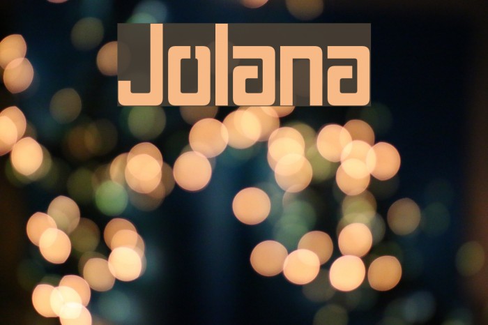 Jolana Font examples
