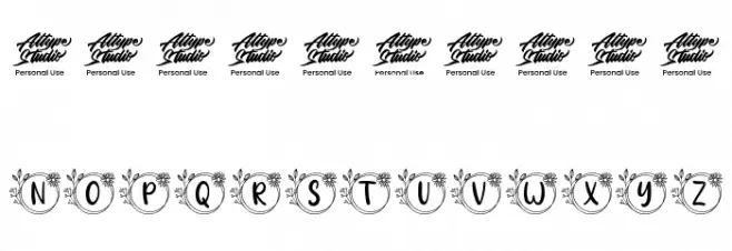 Jolie Monogram Regular Font OTHER CHARS