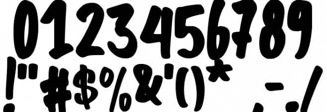 Jolly Angel - Personal use Font OTHER CHARS