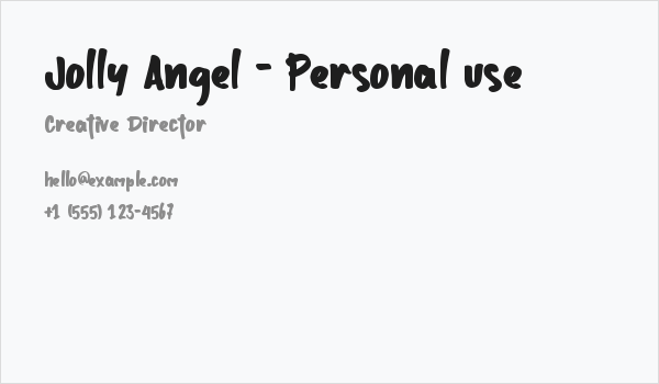 Jolly Angel - Personal use Business Card