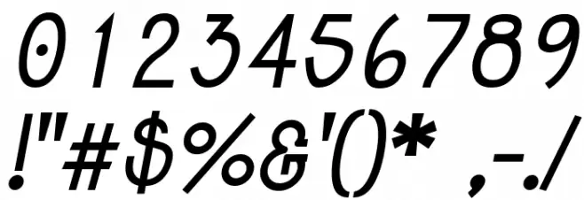 Jolly Bold Italic Font OTHER CHARS