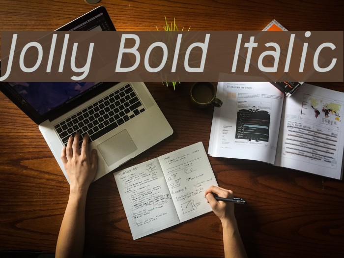 Jolly Bold Italic Font examples