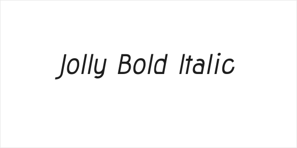 Jolly Bold Italic Logo