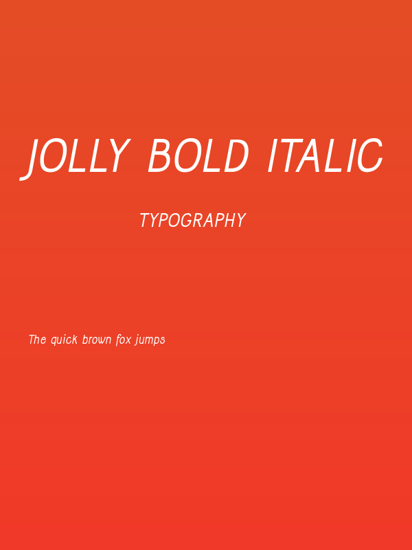 Jolly Bold Italic Poster