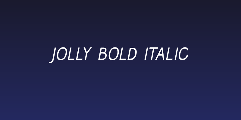 Jolly Bold Italic Social Header