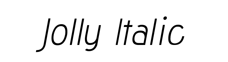 Jolly Italic Font