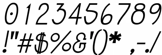 Jolly Italic Font OTHER CHARS