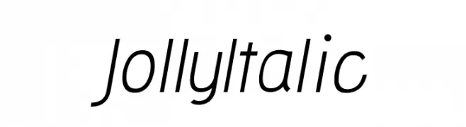 Jolly Italic  Frei Schriftart Herunterladen