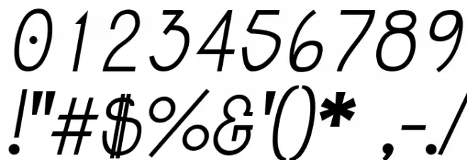 Jolly Italic Font OTHER CHARS