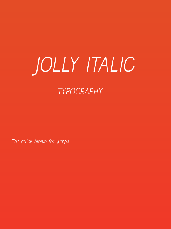 Jolly Italic Poster