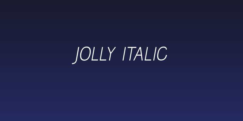 Jolly Italic Social Header