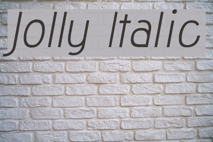 Jolly Italic Font examples