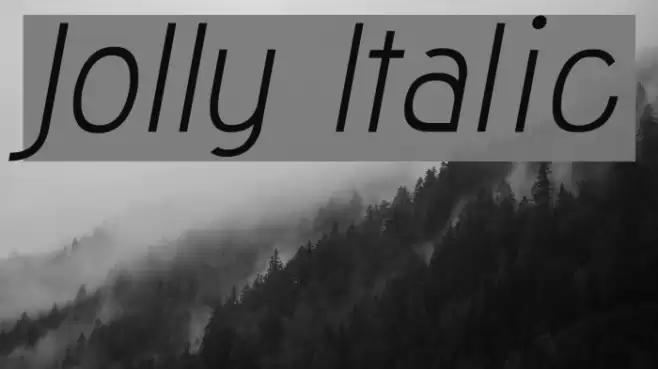Jolly Italic Font examples