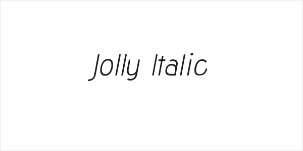 Jolly Italic Logo