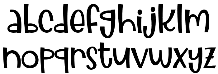 Jolly Rainbow Font LOWERCASE