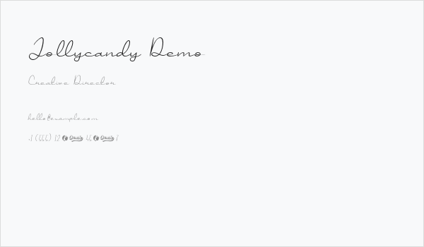 Jollycandy Demo Business Card