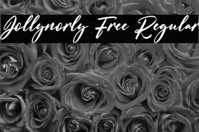 Jollynorly Free Regular Schriftart examples