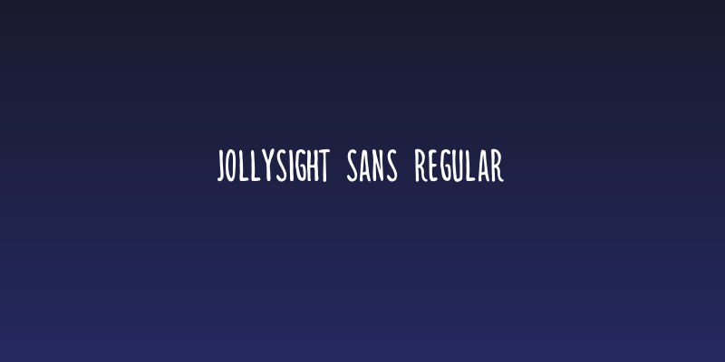 Jollysight Sans Regular Social Header