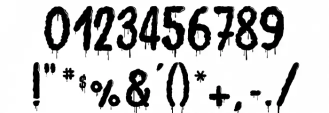 Joly Death Font OTHER CHARS