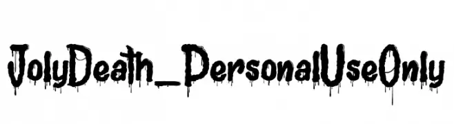 Joly Death_PersonalUseOnly  font caratteri gratis