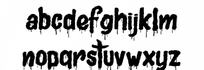 Joly Death_PersonalUseOnly Schriftart Kleinbuchstaben