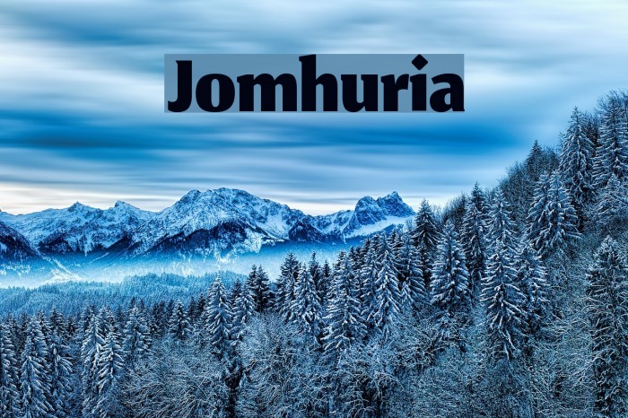Jomhuria Font examples