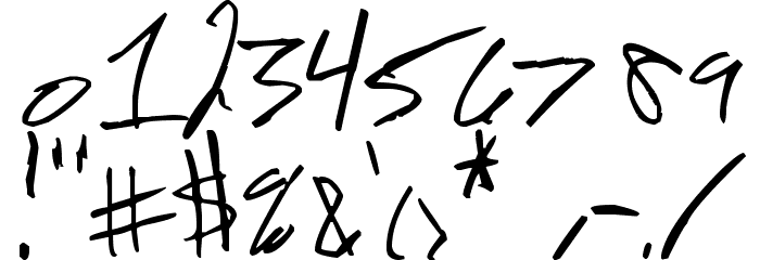 Jon Handwriting Font OTHER CHARS