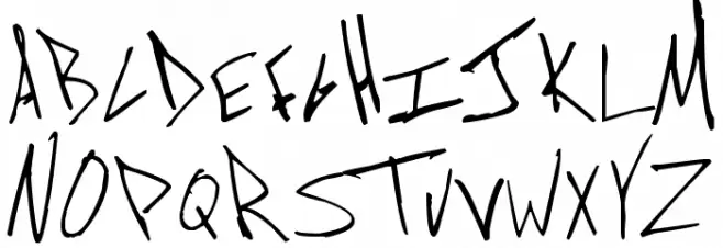 Jon Handwriting फ़ॉन्ट अपरकेस