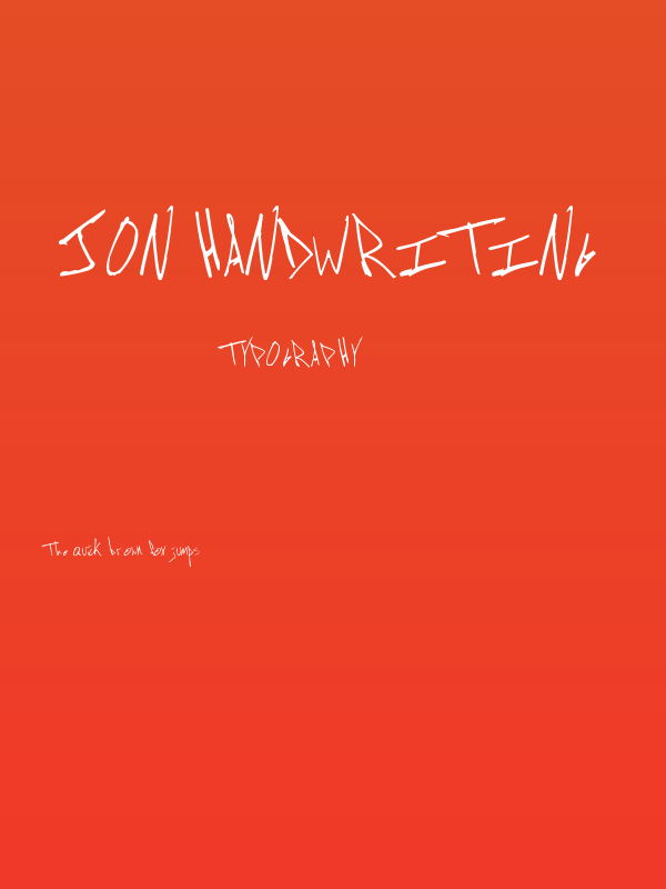 Jon Handwriting Poster