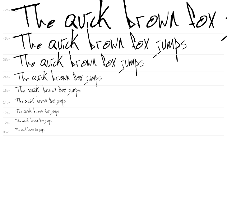 Jon Handwriting Waterfall