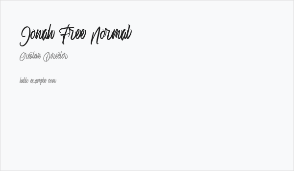 Jonah Free Normal Business Card