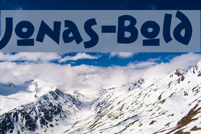 Jonas-Bold Font examples