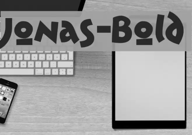 Jonas-Bold Шрифта examples