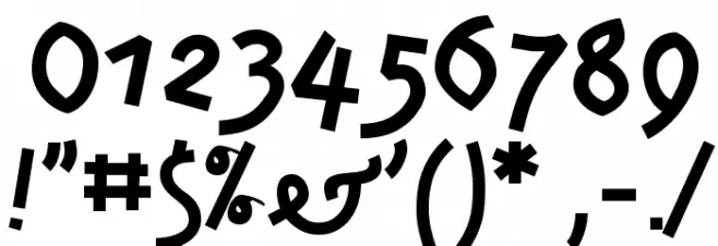 Jonas-Normal フォント その他の文字